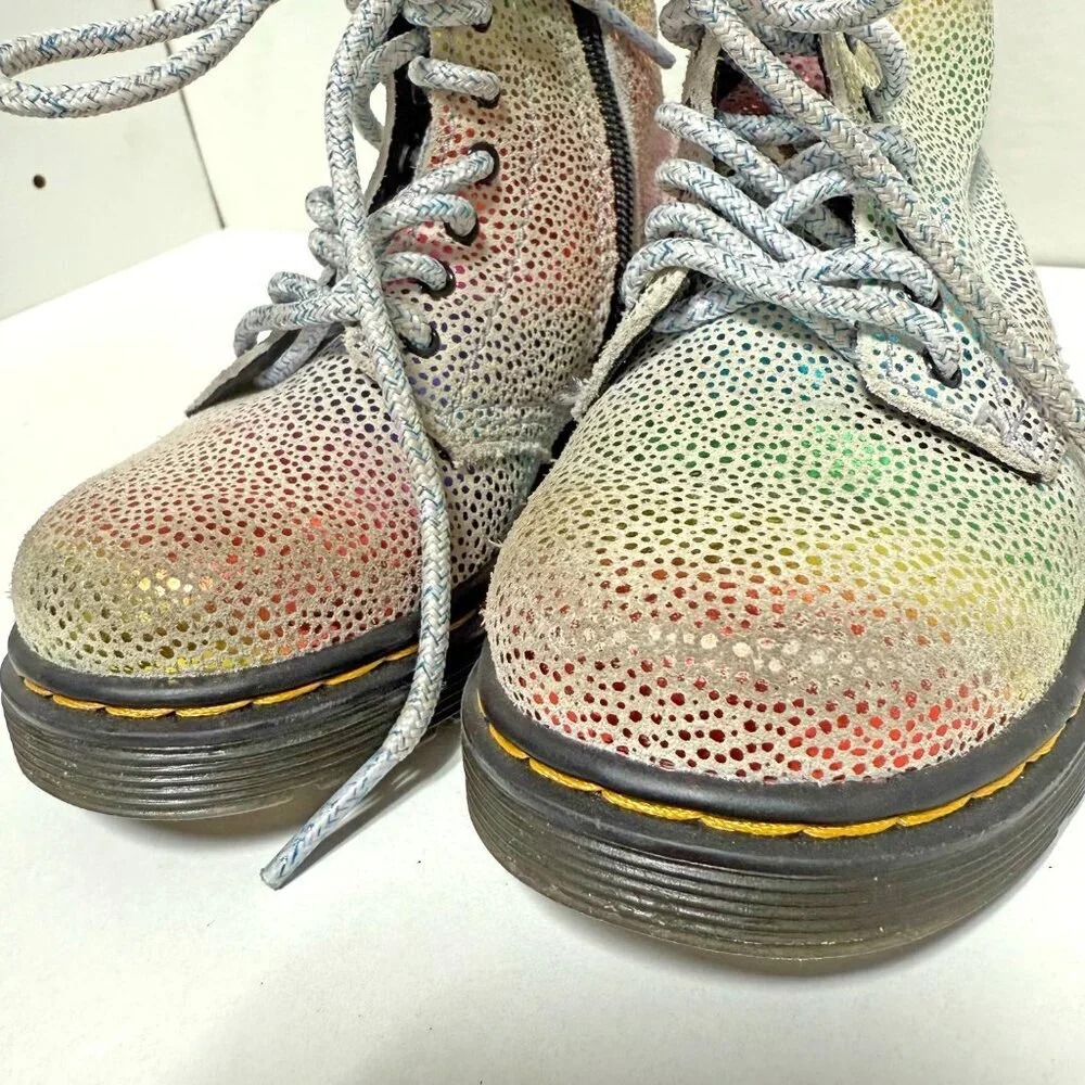 Dr. Martens Toddler 1460 Pascal Iridescent Lace Up Boots